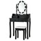 Makeup Dressing Table with Touch Switch Lighted Mirror and Cushioned Stool